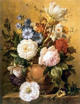 Floral, beautiful classical still life of flowers.124, unknow artist
